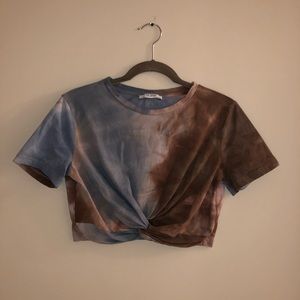 Zara Tie Dye Crop Top